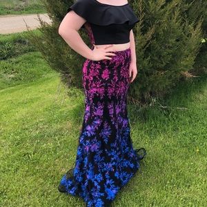 2 Piece Ellie Wilde Prom Dress